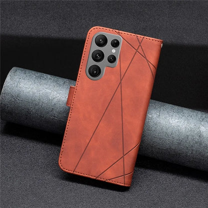 BINFEN COLOR BF05 For Samsung Galaxy S24 Ultra Case PU Leather Folio Flip Phone Cover