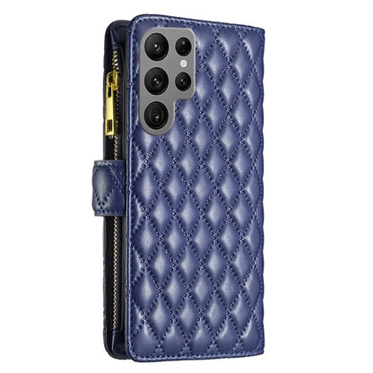BINFEN COLOR BF Style-15 For Samsung Galaxy S24 Ultra Leather Case Zipper Wallet Phone Cover