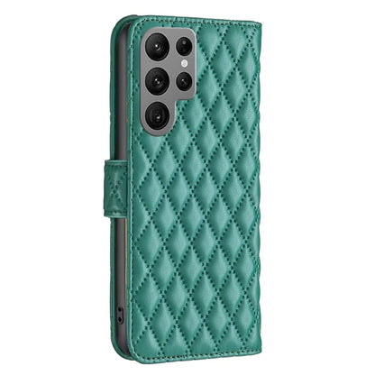 BINFEN COLOR BF Style-14 For Samsung Galaxy S24 Ultra Case Wallet Imprinted Leather Cover