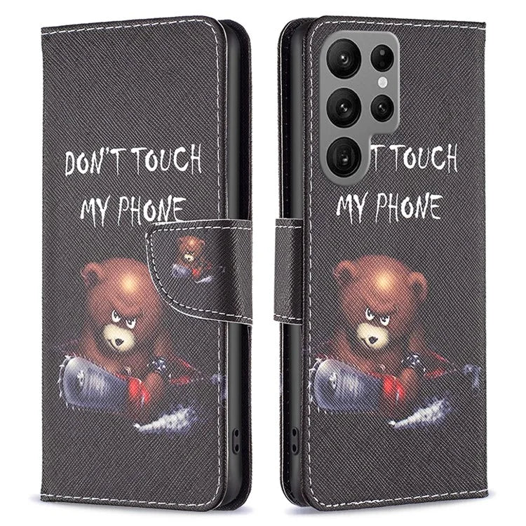 For Samsung Galaxy S24 Ultra Case Wallet Pattern Printing Phone Cover