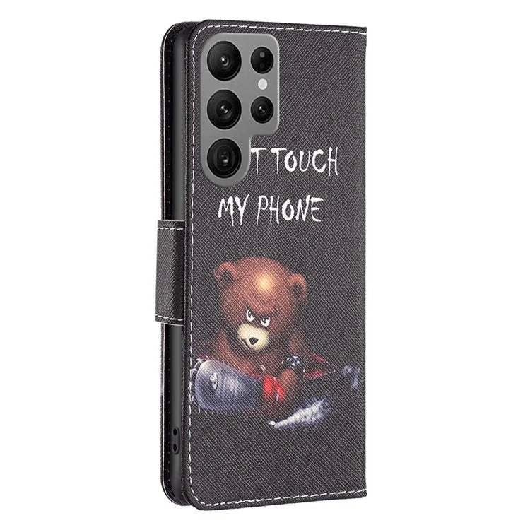 For Samsung Galaxy S24 Ultra Case Wallet Pattern Printing Phone Cover