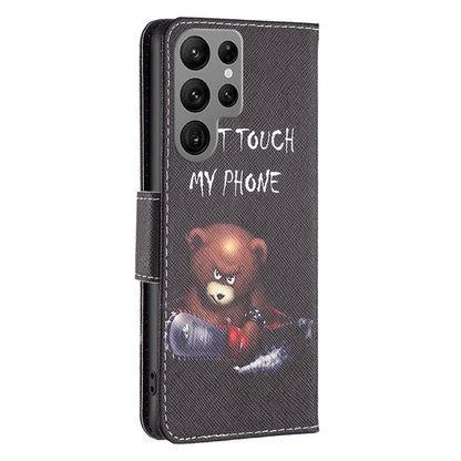 For Samsung Galaxy S24 Ultra Case Wallet Pattern Printing Phone Cover