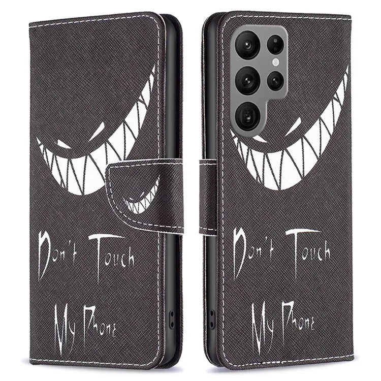 For Samsung Galaxy S24 Ultra Case Wallet Pattern Printing Phone Cover