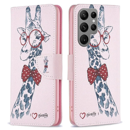 For Samsung Galaxy S24 Ultra Case Wallet Pattern Printing Phone Cover