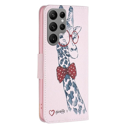 For Samsung Galaxy S24 Ultra Case Wallet Pattern Printing Phone Cover