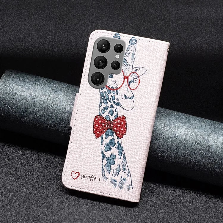 For Samsung Galaxy S24 Ultra Case Wallet Pattern Printing Phone Cover