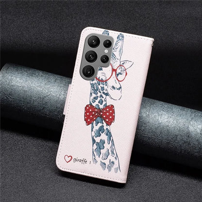 For Samsung Galaxy S24 Ultra Case Wallet Pattern Printing Phone Cover