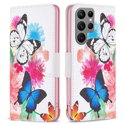 For Samsung Galaxy S24 Ultra Case Wallet Pattern Printing Phone Cover