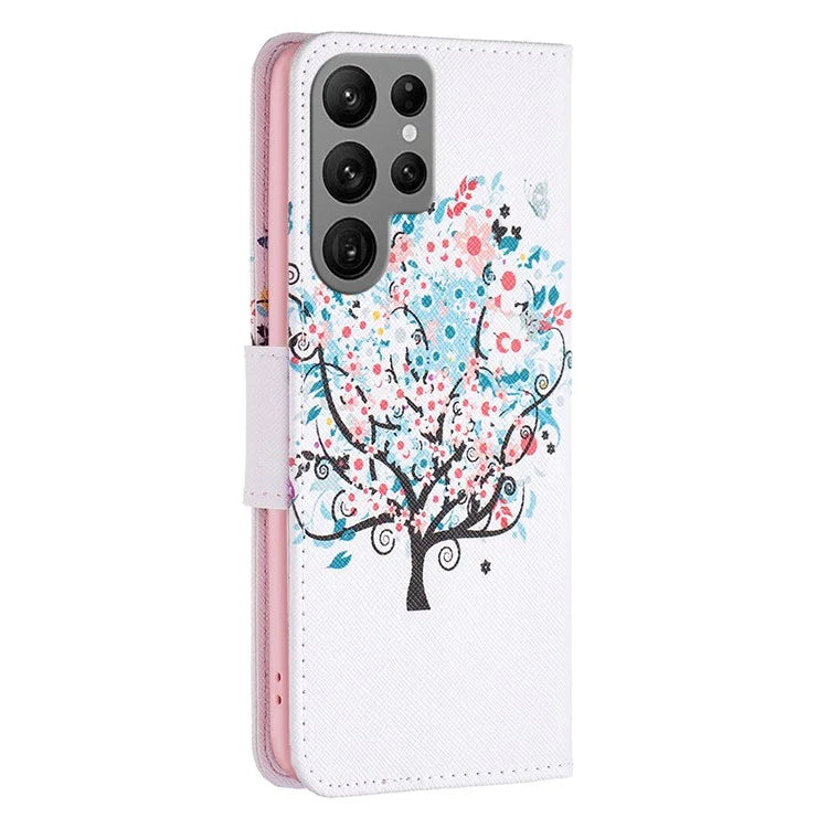 For Samsung Galaxy S24 Ultra Case Wallet Pattern Printing Phone Cover