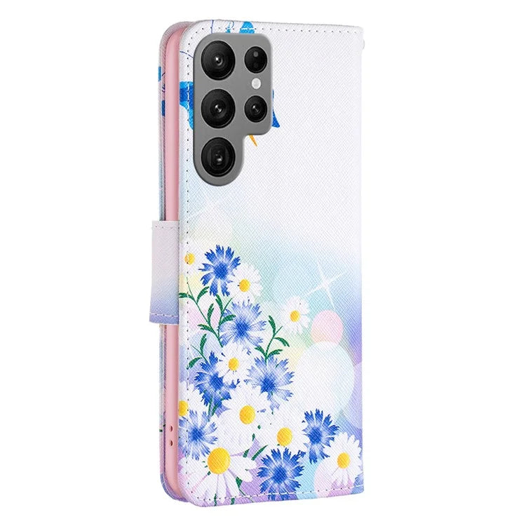 For Samsung Galaxy S24 Ultra Case Wallet Pattern Printing Phone Cover