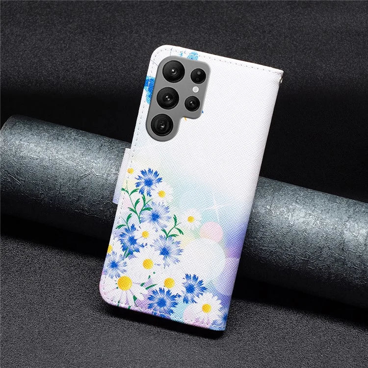 For Samsung Galaxy S24 Ultra Case Wallet Pattern Printing Phone Cover