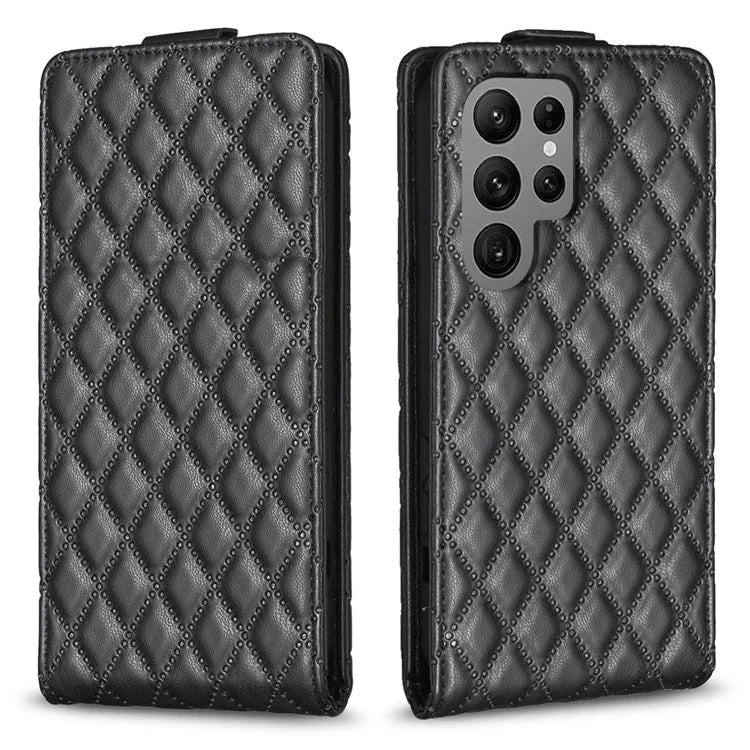 BF30 For Samsung Galaxy S24 Ultra Case Vertical Flip Phone Cover with Card Holder