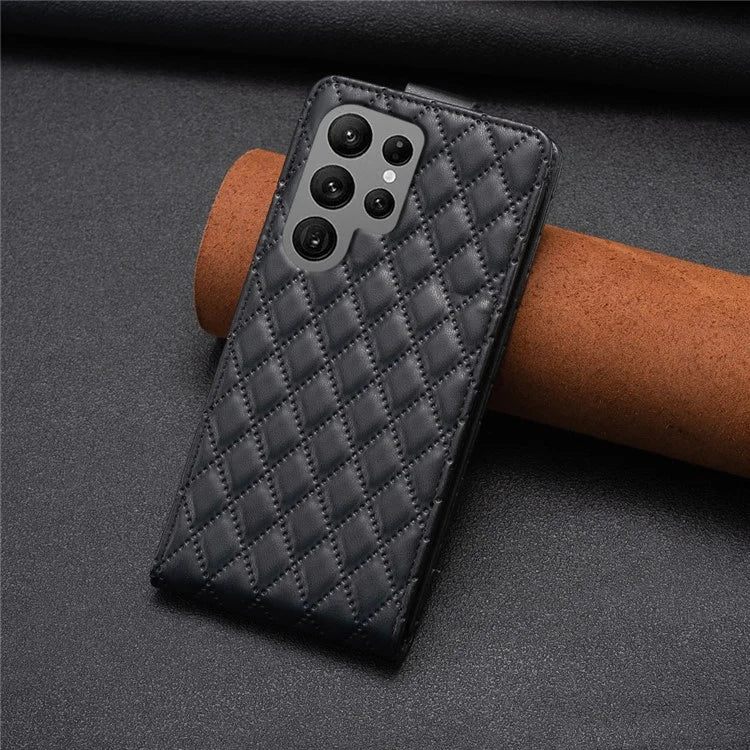 BF30 For Samsung Galaxy S24 Ultra Case Vertical Flip Phone Cover with Card Holder