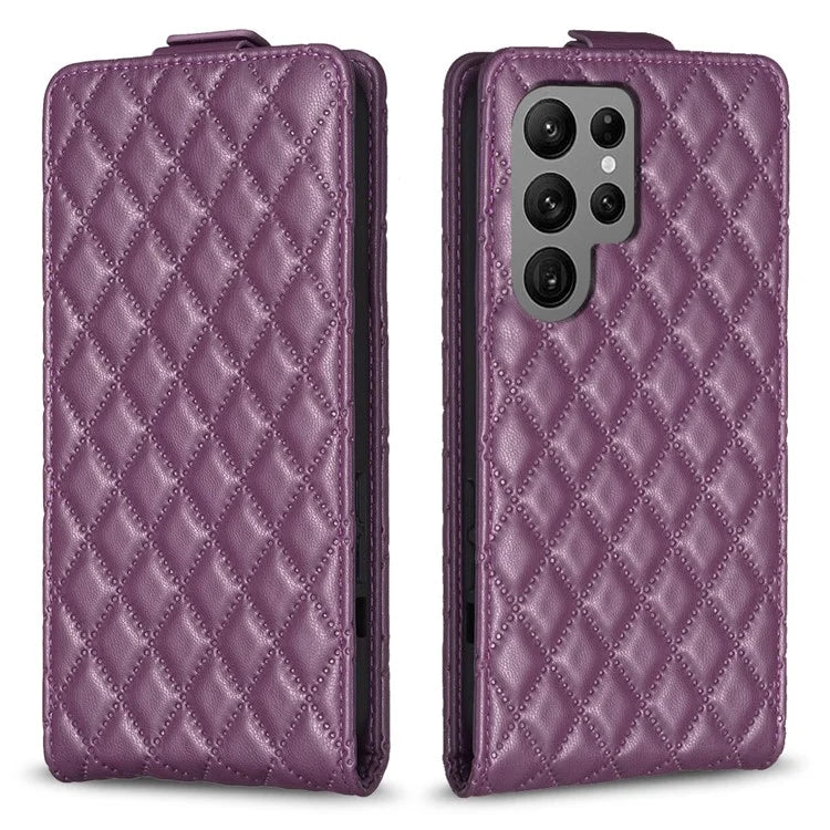 BF30 For Samsung Galaxy S24 Ultra Case Vertical Flip Phone Cover with Card Holder