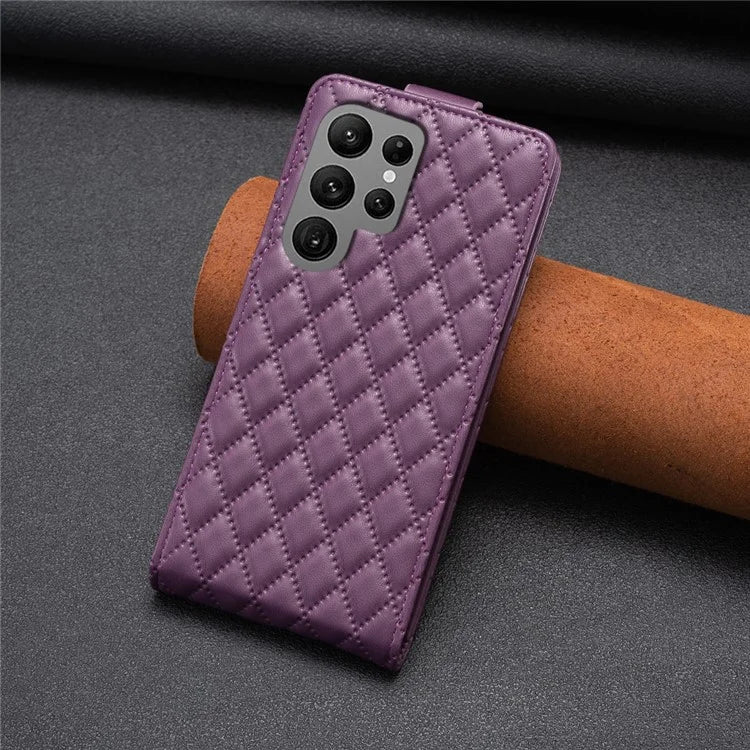 BF30 For Samsung Galaxy S24 Ultra Case Vertical Flip Phone Cover with Card Holder