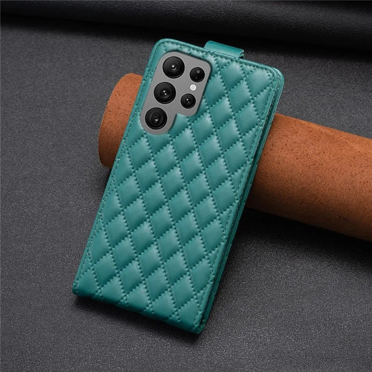BF30 For Samsung Galaxy S24 Ultra Case Vertical Flip Phone Cover with Card Holder