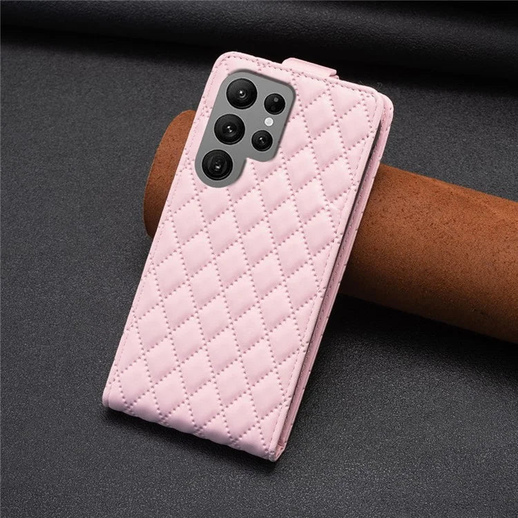 BF30 For Samsung Galaxy S24 Ultra Case Vertical Flip Phone Cover with Card Holder