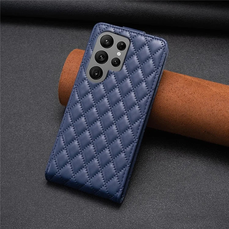 BF30 For Samsung Galaxy S24 Ultra Case Vertical Flip Phone Cover with Card Holder