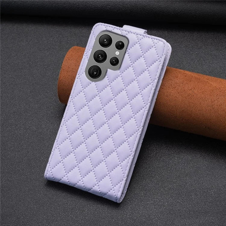 BF30 For Samsung Galaxy S24 Ultra Case Vertical Flip Phone Cover with Card Holder