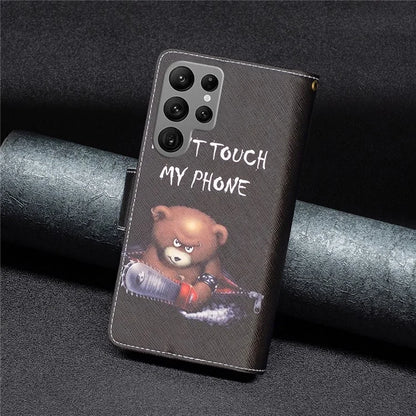 BF03 Zipper Wallet Cover for Samsung Galaxy S24 Ultra Leather Case Stand