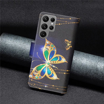 BF03 Zipper Wallet Cover for Samsung Galaxy S24 Ultra Leather Case Stand