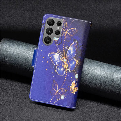 BF03 Zipper Wallet Cover for Samsung Galaxy S24 Ultra Leather Case Stand