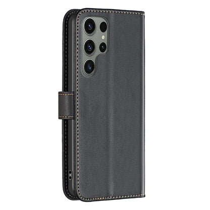BINFEN COLOR BF17 For Samsung Galaxy S24 Ultra Leather Case Stand Phone Cover