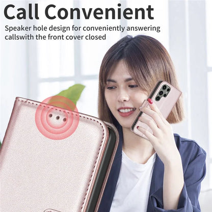 BINFEN COLOR BF17 For Samsung Galaxy S24 Ultra Leather Case Stand Phone Cover