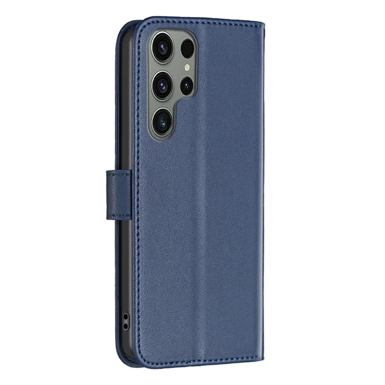 BINFEN COLOR BF17 For Samsung Galaxy S24 Ultra Leather Case Stand Phone Cover