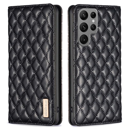 BINFEN COLOR BF Style-16 For Samsung Galaxy S24 Ultra Case Card Holder Leather Cover