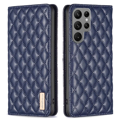 BINFEN COLOR BF Style-16 For Samsung Galaxy S24 Ultra Case Card Holder Leather Cover
