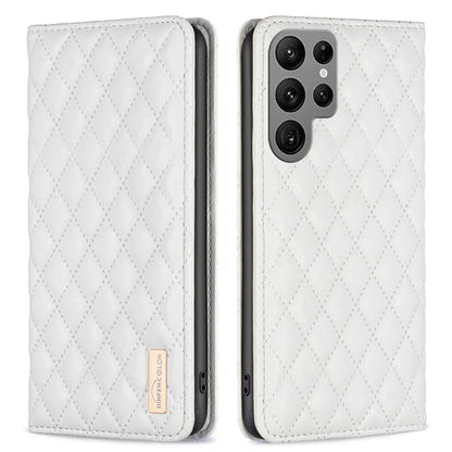 BINFEN COLOR BF Style-16 For Samsung Galaxy S24 Ultra Case Card Holder Leather Cover