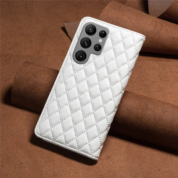 BINFEN COLOR BF Style-16 For Samsung Galaxy S24 Ultra Case Card Holder Leather Cover