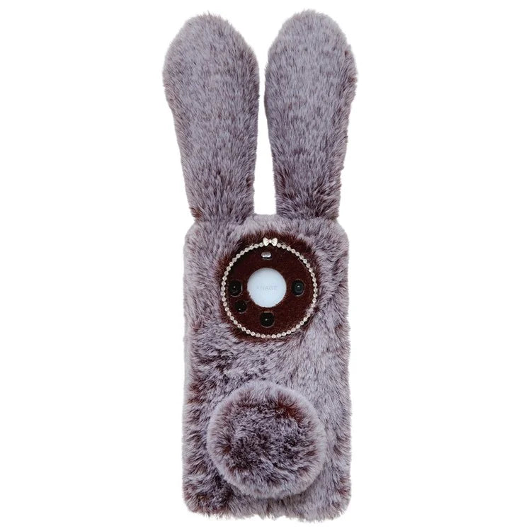 For Huawei Mate 60 Pro+ Case Flexible TPU Cute Furry 3D Bunny Ears Phone Cover