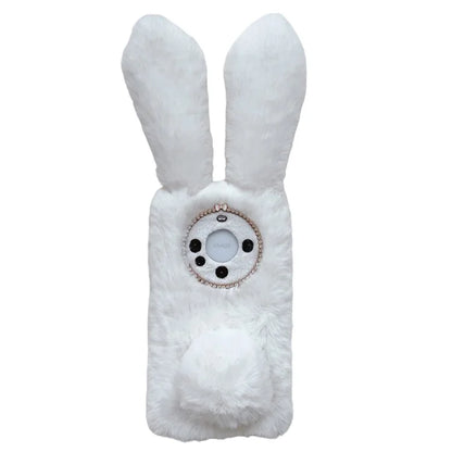 For Huawei Mate 60 Pro+ Case Flexible TPU Cute Furry 3D Bunny Ears Phone Cover