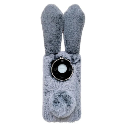For Huawei Mate 60 Pro+ Case Flexible TPU Cute Furry 3D Bunny Ears Phone Cover
