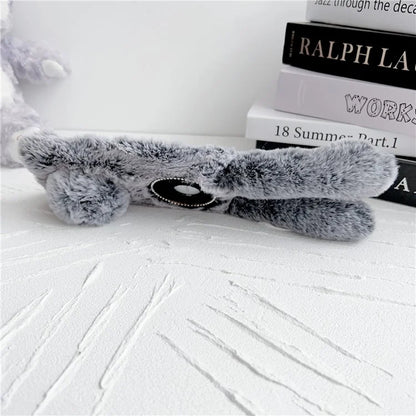 For Huawei Mate 60 Pro+ Case Flexible TPU Cute Furry 3D Bunny Ears Phone Cover