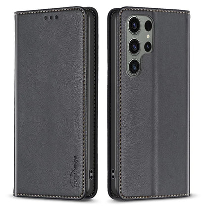 BINFEN COLOR BF18 For Samsung Galaxy S24 Ultra Case Card Holder Magnetic Closing Cover