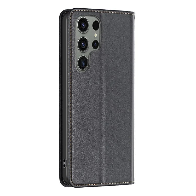 BINFEN COLOR BF18 For Samsung Galaxy S24 Ultra Case Card Holder Magnetic Closing Cover