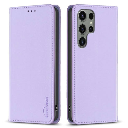 BINFEN COLOR BF18 For Samsung Galaxy S24 Ultra Case Card Holder Magnetic Closing Cover