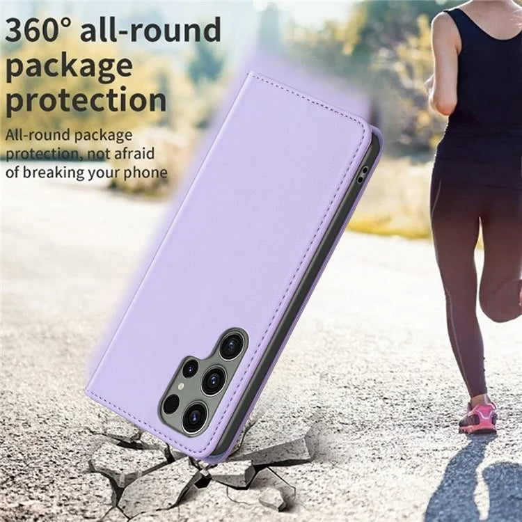 BINFEN COLOR BF18 For Samsung Galaxy S24 Ultra Case Card Holder Magnetic Closing Cover