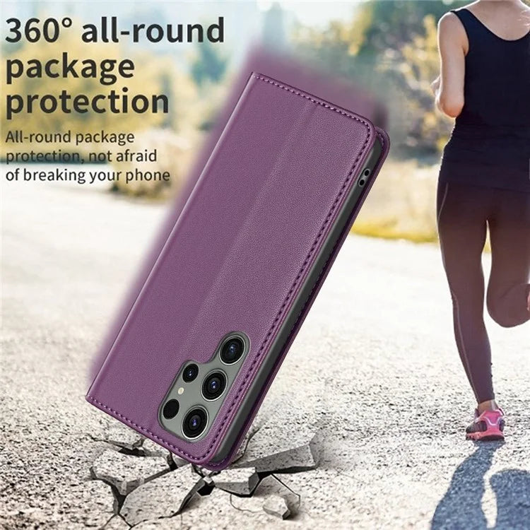 BINFEN COLOR BF18 For Samsung Galaxy S24 Ultra Case Card Holder Magnetic Closing Cover