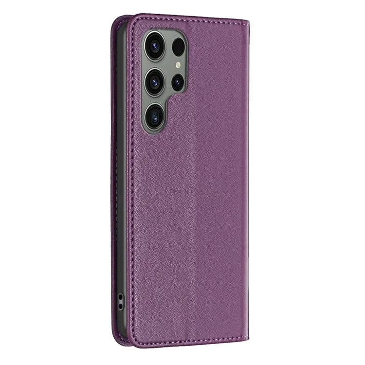 BINFEN COLOR BF18 For Samsung Galaxy S24 Ultra Case Card Holder Magnetic Closing Cover