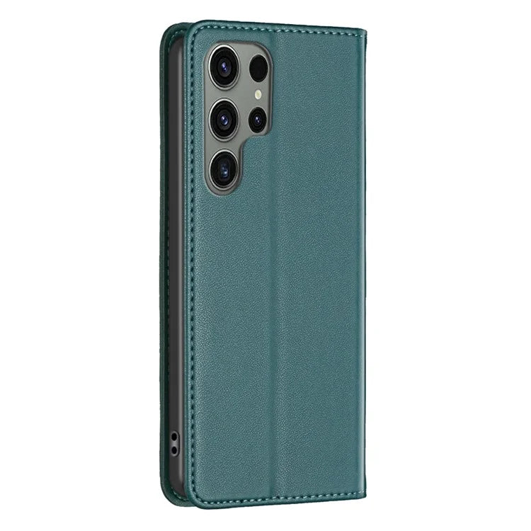 BINFEN COLOR BF18 For Samsung Galaxy S24 Ultra Case Card Holder Magnetic Closing Cover