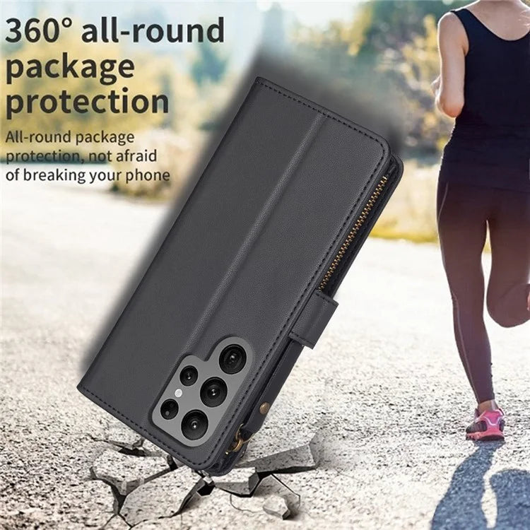 BF Style-19 for Samsung Galaxy S24 Ultra Case Wallet PU Leather Stand Phone Cover