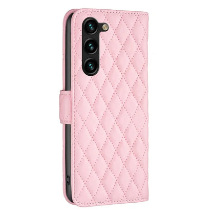 BINFEN COLOR BF Style-14 For Samsung Galaxy S24+ Case Rhombus Imprinted Phone Leather Cover