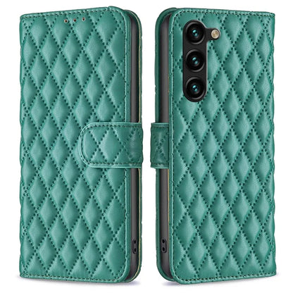 BINFEN COLOR BF Style-14 For Samsung Galaxy S24+ Case Rhombus Imprinted Phone Leather Cover
