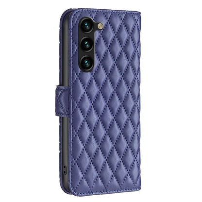 BINFEN COLOR BF Style-14 For Samsung Galaxy S24+ Case Rhombus Imprinted Phone Leather Cover