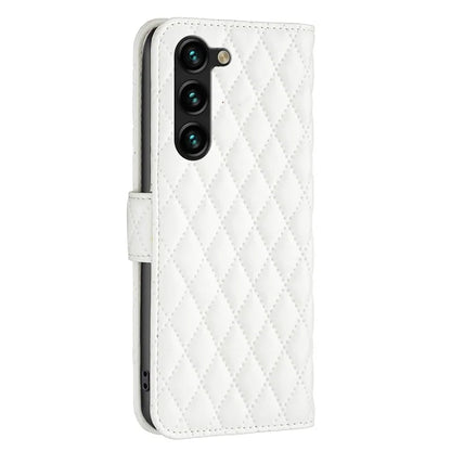 BINFEN COLOR BF Style-14 For Samsung Galaxy S24+ Case Rhombus Imprinted Phone Leather Cover