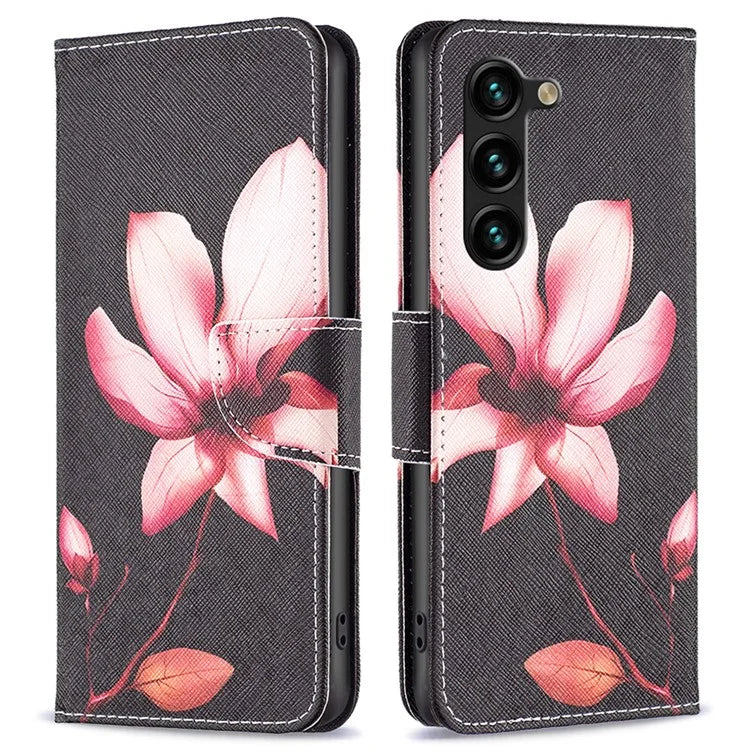 For Samsung Galaxy S24+ Case Magnetic Clasp Leather Wallet Cover